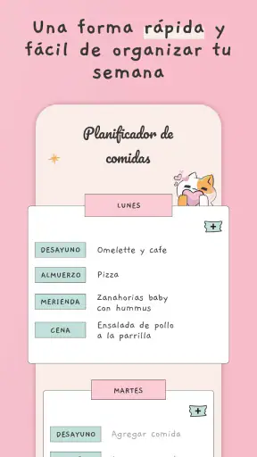 Planificador de menú semanal screenshot 4