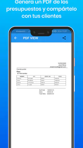 PLANTILLA PRESUPUESTO CLIENTES screenshot 2