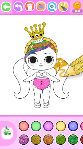 Colorear Princesas con Brillo screenshot 3
