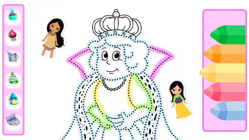 Colorear Princesas con Brillo screenshot 7