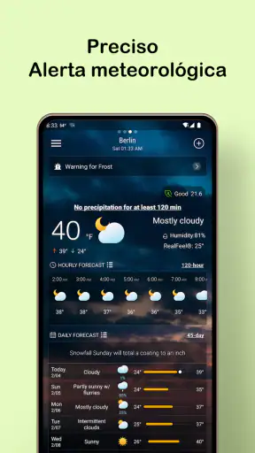 Pronóstico del tiempo local screenshot 2
