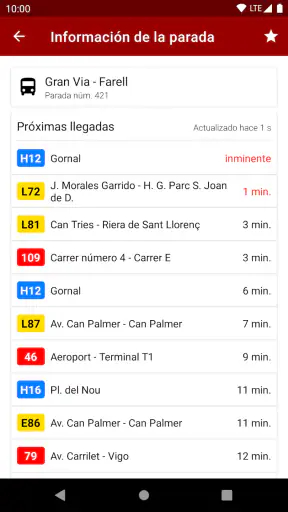 Próximo bus Barcelona screenshot 3