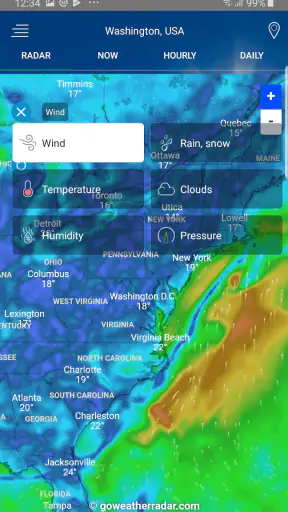 Radar meteorológico screenshot 3