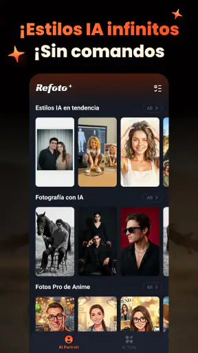 Refoto: Estudio de Fotos IA screenshot 1