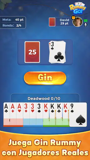 Rummy GO! - Cartas clásicas screenshot 2
