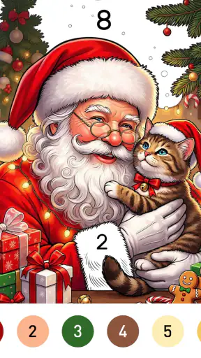 Santa Color By Number Games screenshot 11
