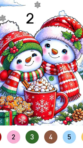 Santa Color By Number Games screenshot 7