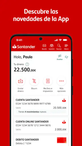 Santander España screenshot