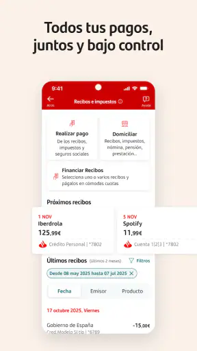 Santander España screenshot