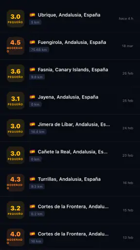 Seismo - Alertas de Terremotos screenshot 2
