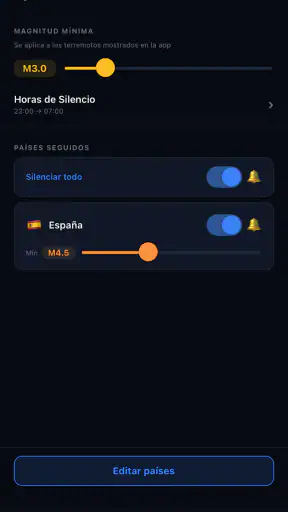 Seismo - Alertas de Terremotos screenshot 4