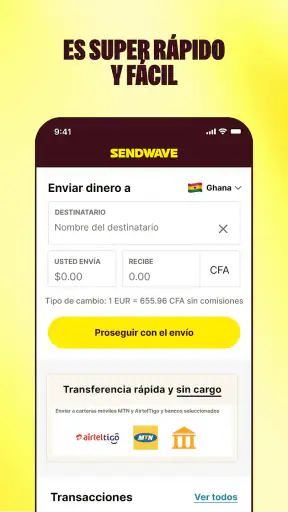 Sendwave: enviar dinero rápido screenshot 3