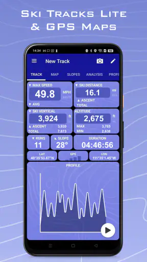 Ski Tracks Lite & Mapas screenshot 1