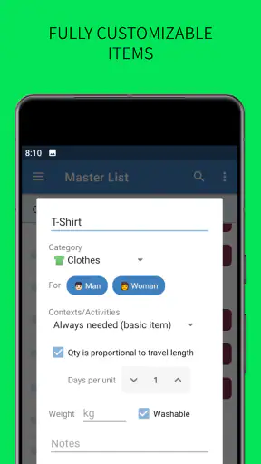 SmartPack - packing lists screenshot 3