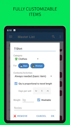 SmartPack - packing lists screenshot 8