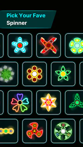 Spinner de dedo: Arte glow screenshot 10