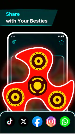 Spinner de dedo: Arte glow screenshot