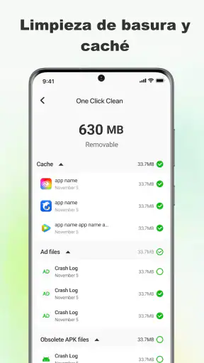 SwiClean — Basura y caché screenshot 2