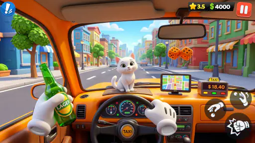 Taxi Loco: Juego de Conducir screenshot 5