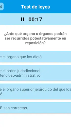 Test de Leyes para oposiciones screenshot 2