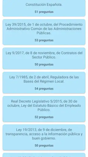 Test de Leyes para oposiciones screenshot 3