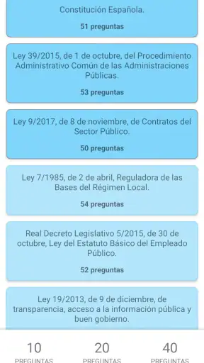 Test de Leyes para oposiciones screenshot 4