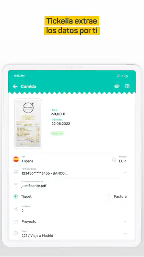 Tickelia - Notas de gastos screenshot 12