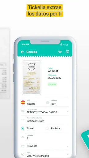 Tickelia - Notas de gastos screenshot 4