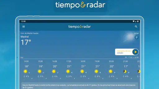 Tiempo & Radar: tu previsión screenshot