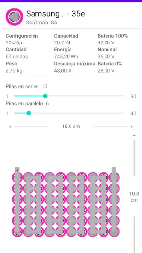 TodoBaterias Calculadora screenshot 2