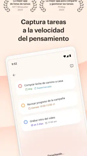 Todoist: To do list—Calendario screenshot 1