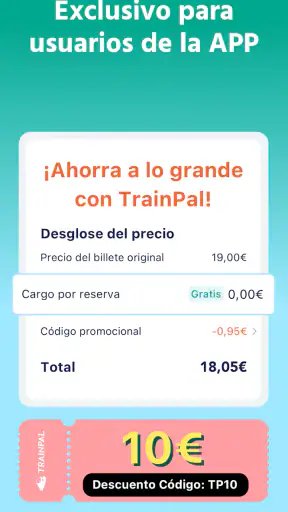 TrainPal - ahorra en trenes screenshot 9