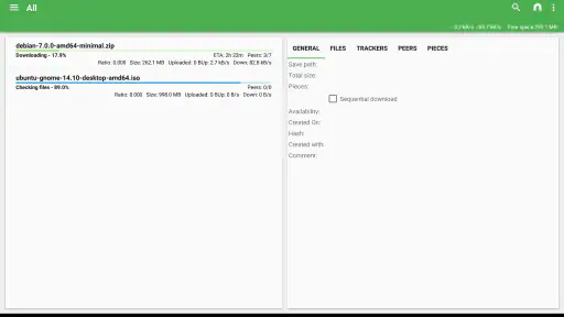 tTorrent screenshot 10