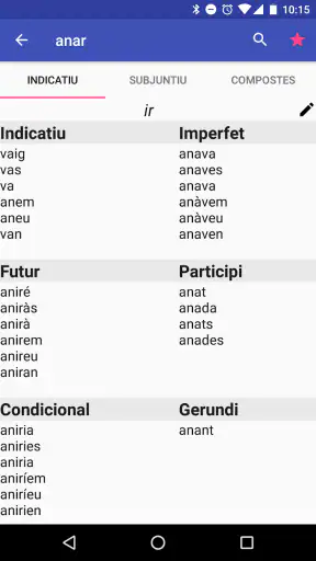 Verbs catalans screenshot 2