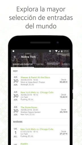 viagogo Tickets screenshot