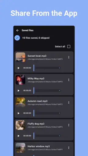 Vídeo a MP3 - Extraer audio screenshot 5