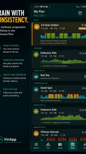 VinApp Cycling Training screenshot 1