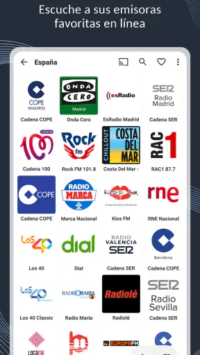 VRadio - Emisoras en línea screenshot 1