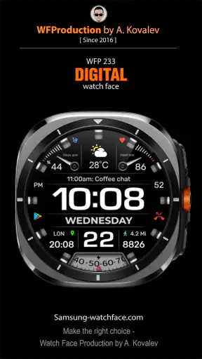 WFP 233 Digital watch face screenshot 9