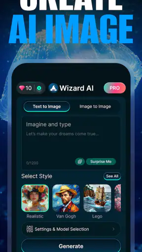 Wizard: AI Photos & AI Filters screenshot 5