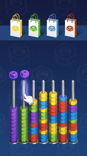 3D Nuts Sort screenshot 3