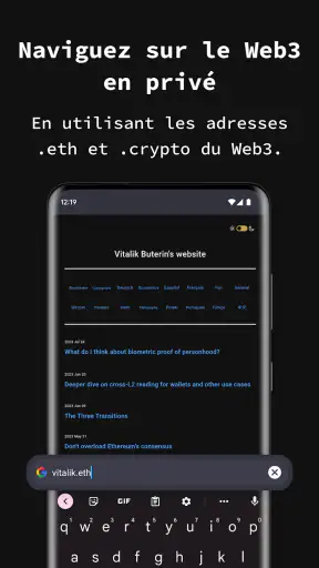 Application navigateur privé screenshot 7