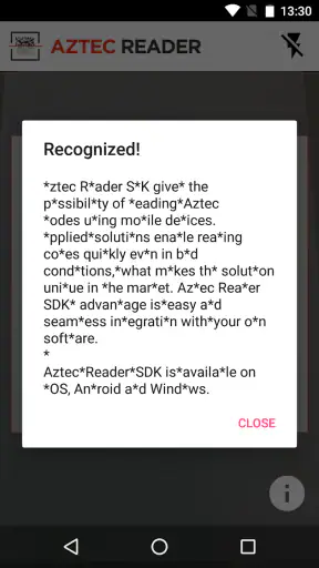 Aztec Reader Demo screenshot 3