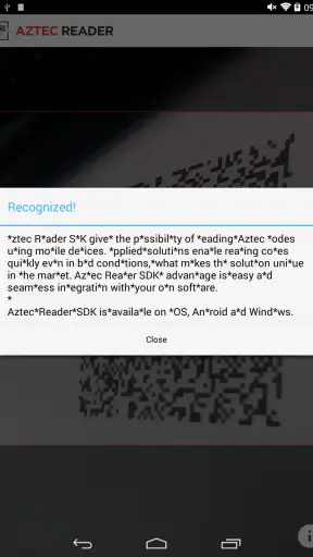 Aztec Reader Demo screenshot 5