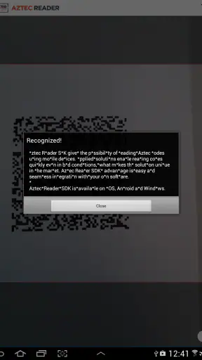 Aztec Reader Demo screenshot 7