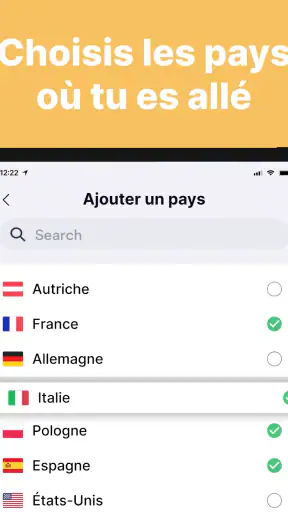 been: carte des pays visités screenshot 10