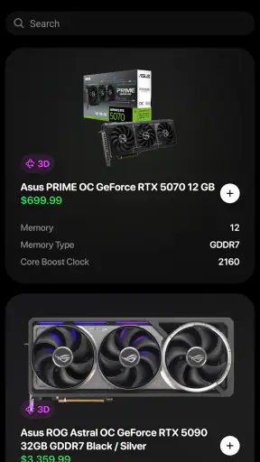 BuildCores: 3D Part Picker PC screenshot 2