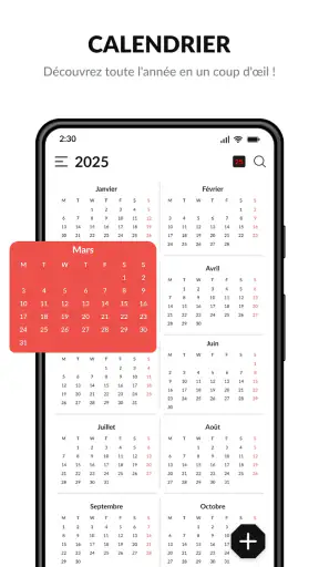 Calendrier screenshot 1