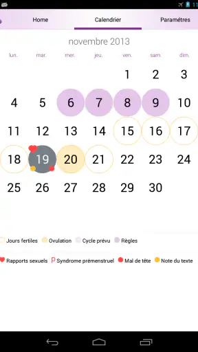 Calendrier des règles Lilly screenshot 10