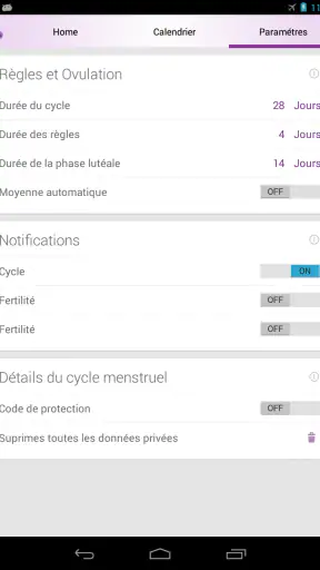 Calendrier des règles Lilly screenshot 11